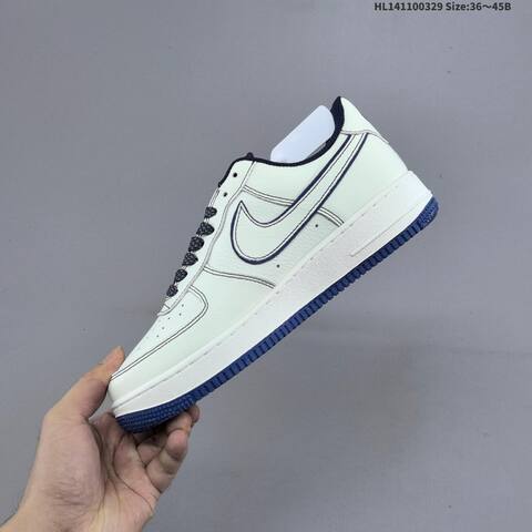 Nike Air Force 1 07 Sail White Navy Blue Black EU 36-45 Sneaker - Unisex (BS-61046)