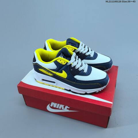Nike Air Max 90 Cream Beige White Grey Dark Grey White EU 36-45 Running Shoe - Unisex (BS-61747)
