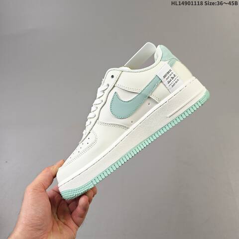 Nike Air Force 1 07 FB1839-211 Sail Light Mint White Blue EU 36-45 Sneaker - Unisex (BS-63493)