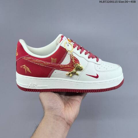 Nike Air Force 1 07 Low Off White Black Red Gold EU 36-45 Sneaker - Unisex (BS-61974)