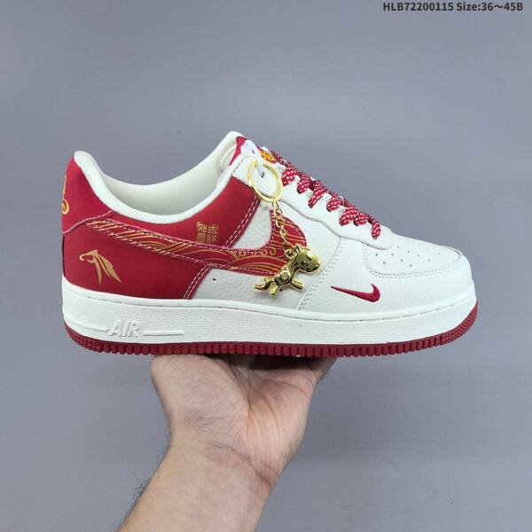 Nike Air Force 1 07 Low Off White Black Red Gold EU 36-45 sneaker