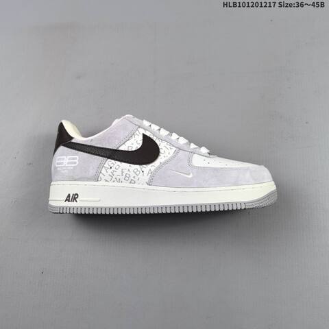 Nike Air Force 1 07 Low Grey White Black EU 36-45 Sneaker - Unisex (BS-62623)