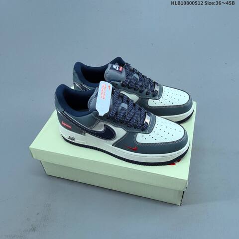Nike Air Force 1 07 LV8 Stussy White Black Red Gray EU 36-45 Skate Shoe - Unisex (BS-60377)