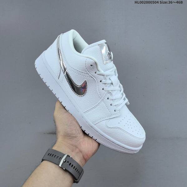 Jordan Air Jordan 1 Low white / metallic silver 36~46B casual