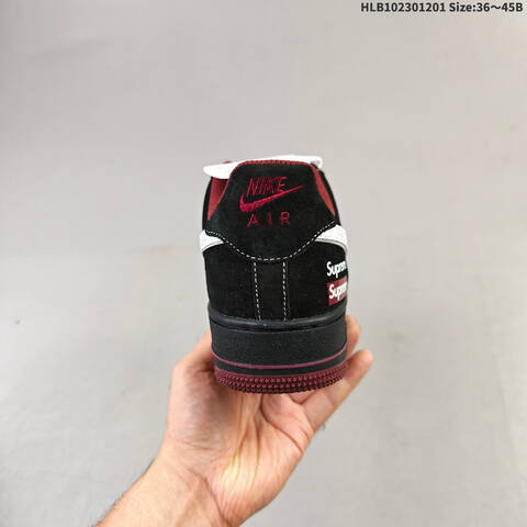 Nike Air Force 1 07 Black White Red EU 36-45 Sneaker - Unisex (BS-62915)