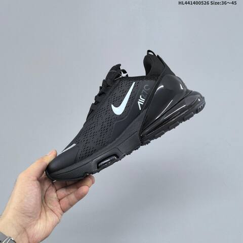 Nike Air Max 270 Flyknit Black Metallic Silver EU 36-45 Running Shoe - Unisex (BS-60106)