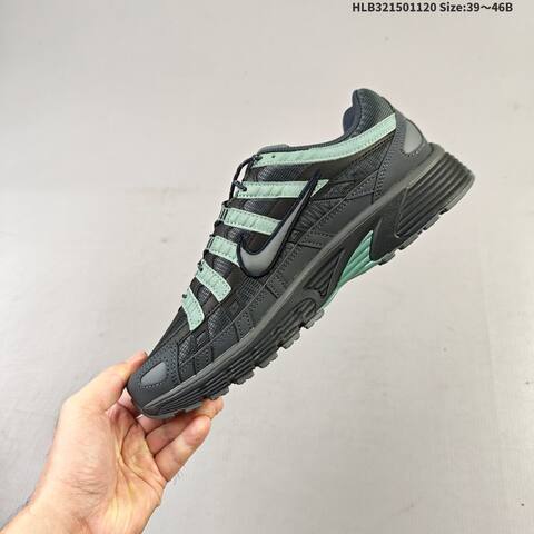 Nike P-6000 Black Dark Green EU 39-46 Running Shoe - Unisex (BS-63373)