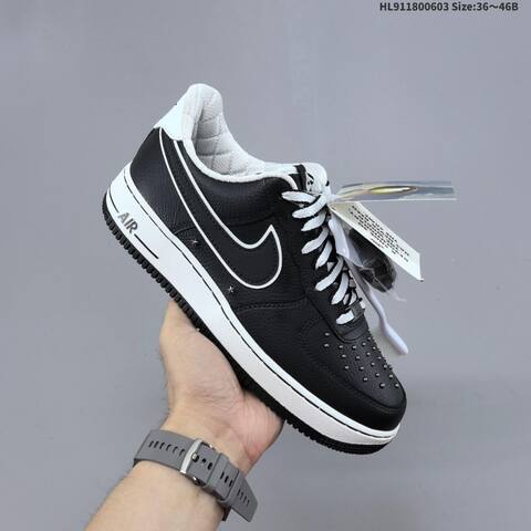 Nike Air Force 1 07 IM6643 010 Black White Silver EU 36-46 Sneaker - Unisex (BS-59983)