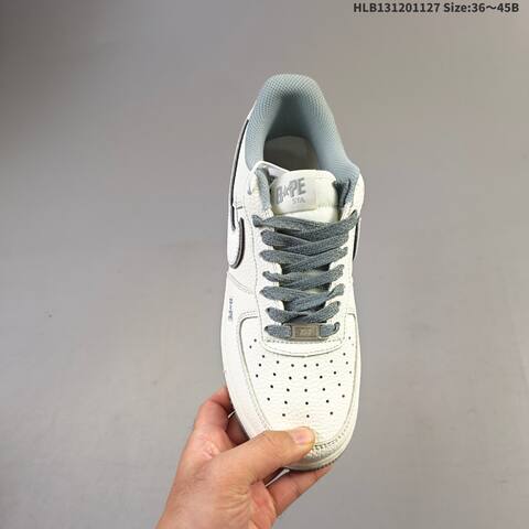 Nike Air Force 1 07 Low BAPE Off White Grey Brown EU 36-45 Sneaker - Unisex (BS-63008)