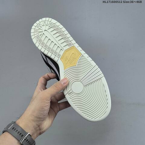 Nike SB Dunk Low Grey Black Yellow White EU 36-46 Skate Shoe - Unisex (BS-60379)