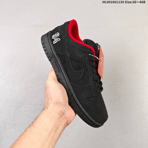 Nike SB Dunk Low Pro Black Red EU 36-46 Skate Shoe - Unisex (BS-62931)