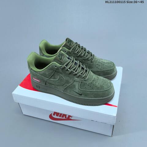 Nike Air Force 1 07 Supreme Olive Green Dark Purple EU 36-45 Sneaker - Unisex (BS-61973)