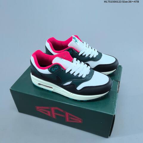 Nike Air Max 1 87 White Dark Green Black Pink Brown Blue Cream EU 36-47 Sneaker - Unisex (BS-61813)