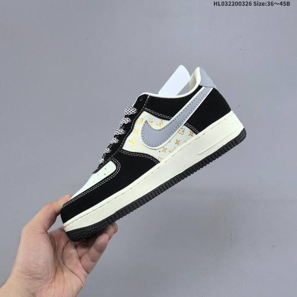 Nike Air Force 1 07 LV8 black white grey gold EU 36-45 sneaker