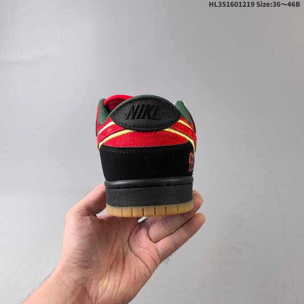 Nike SB Dunk Low Pro red black green gold gum EU 36-46 skate shoe