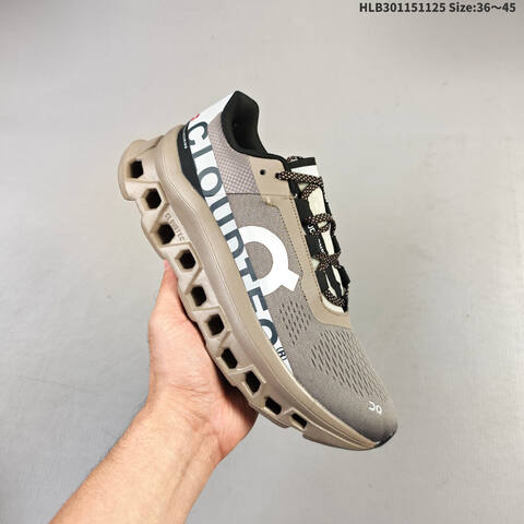 On Cloudmonster Grey Purple White Orange Black EU 36-45 Running Shoe Running Sneakers - Unisex (BS-69767)