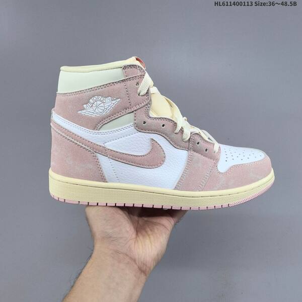 Nike Air Jordan 1 Retro High OG white/pink/beige 36~48.5 casual
