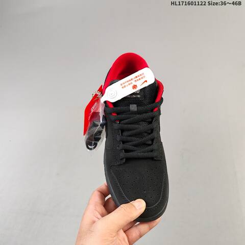 Nike SB Dunk Low Black Red EU 36-46 Skate Shoe - Unisex (BS-63240)