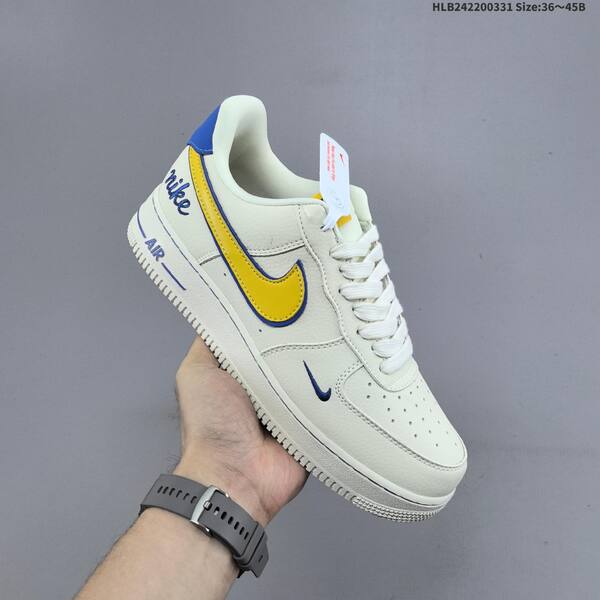 Nike Air Force 1 07 Low sail yellow blue EU 36-45 sneaker