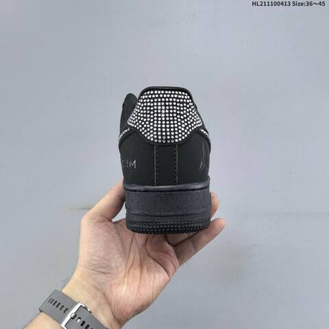 Nike Air Force 1 07 Black Silver EU 36-45 Sneaker - Unisex (BS-60783)