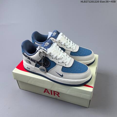 Nike Air Force 1 07 LV8 Light Blue Off White Red EU 36-45 Sneaker - Unisex (BS-62553)