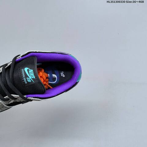 Nike SB Dunk Low Black Grey Purple Orange Teal EU 36-46 Skate Shoe - Unisex (BS-61027)