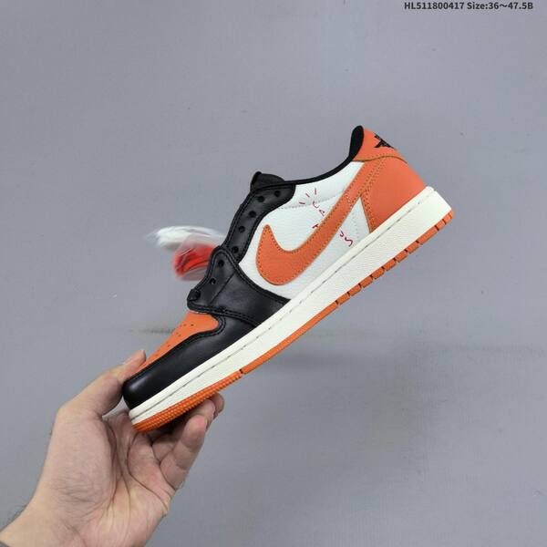 Jordan Air Jordan 1 Low black/white/orange 36~47.5 casual