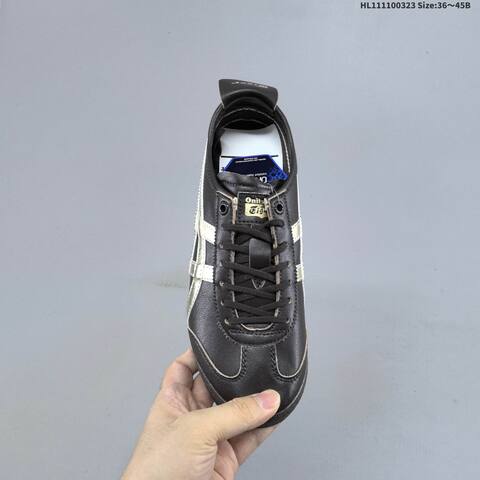 Onitsuka Tiger Mexico 66 SD Black Metallic Silver Dark Brown EU 36-45 Sneaker Casual Sneakers - Unisex (BS-68979)