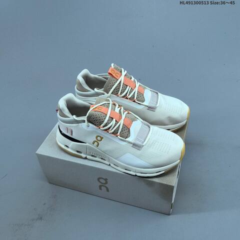 On Cloudnova 2 Ivory Beige Orange Yellow EU 36-45 Running Shoe Running Sneakers - Unisex (BS-69556)