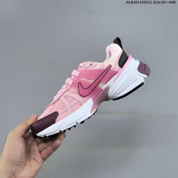 Nike V2K Run light pink dark pink burgundy white black EU 36-40 running shoe