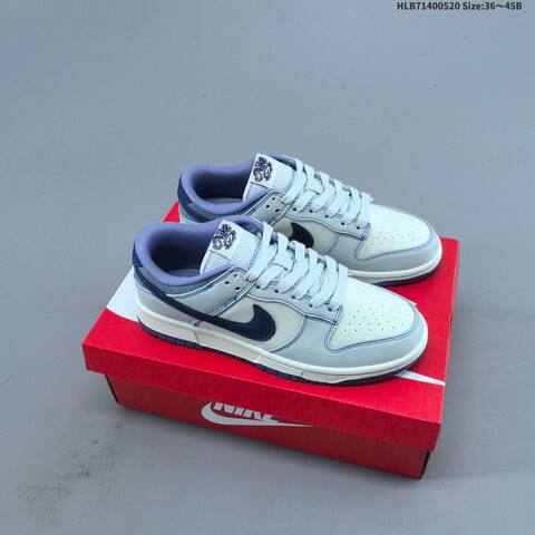 Nike SB Dunk Low Friendship Knot Sail Light Grey Navy Blue Purple EU 36-45 Skate Shoe - Unisex (BS-60245)