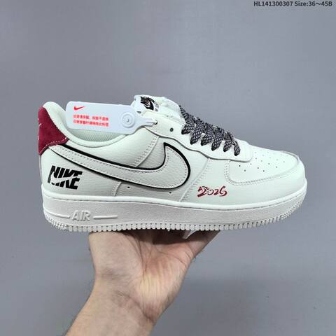 Nike Air Force 1 07 Low White Red Black Gold EU 36-45 Sneaker - Unisex (BS-61450)