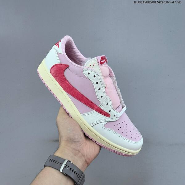Jordan Travis Scott x Air Jordan 1 Low Pink/White/Red EU 36-47.5 basketball