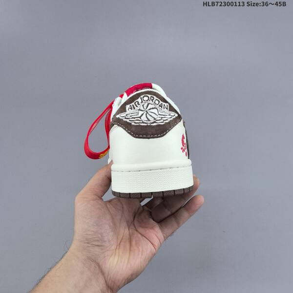 Nike Air Jordan 1 Low white/brown/red 36~45 lifestyle