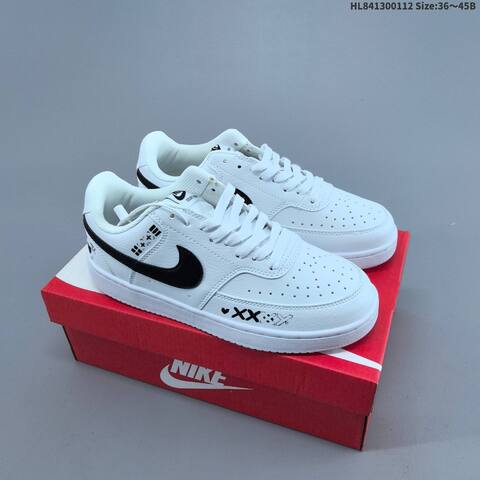 Nike Court Vision Low White Black EU 36-45 Skate Shoe - Unisex (BS-62043)