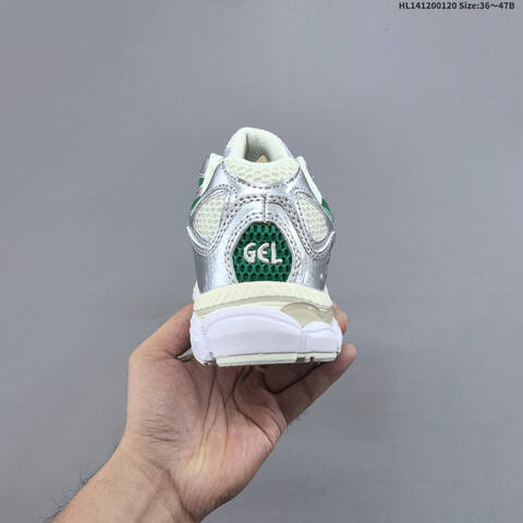 ASICS GEL NYC Silver Cream Green White EU 36-47 Running Shoe Running Sneakers - Unisex (BS-69050)