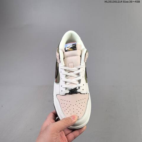 Nike SB Dunk Low White Beige Olive Brown EU 36-45 Skate Shoe - Unisex (BS-62692)