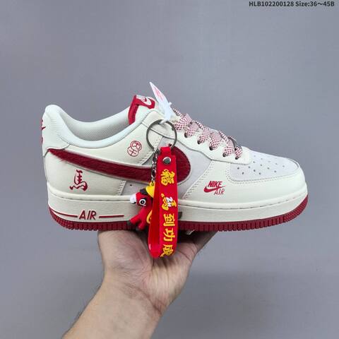 Nike Air Force 1 Low Sail White Red EU 36-45 Sneaker - Unisex (BS-61709)