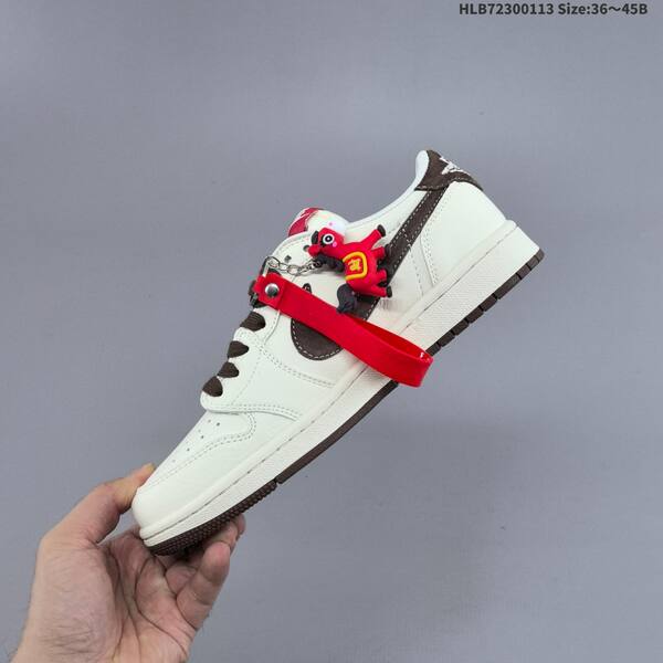 Nike Air Jordan 1 Low white/brown/red 36~45 lifestyle
