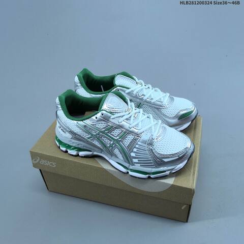 ASICS Gel-Kayano 12 1 Cream Silver Blue Orange EU 36-46 Running Shoe Running Sneakers - Unisex (BS-68976)