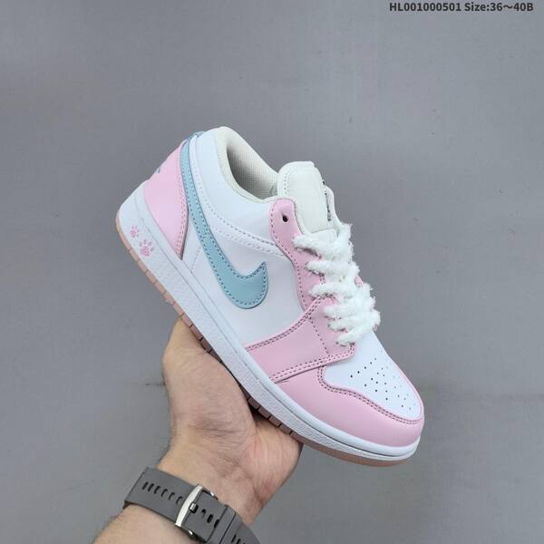 Jordan Air Jordan 1 Low White Pink Foam Glacier Blue EU 36-40 casual