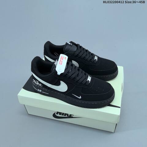 Nike Air Force 1 07 Low Black White Blue Beige EU 36-45 Sneaker - Unisex (BS-60785)