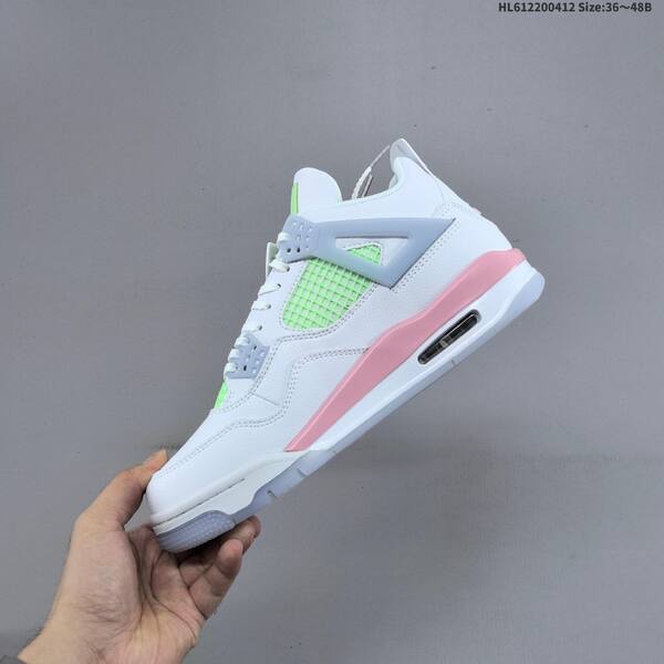 Jordan Air Jordan 4 Retro white/pink/green and purple/black/gray EU 36-48 basketball