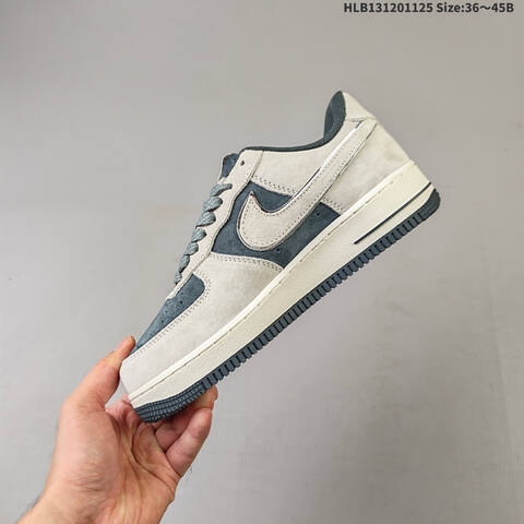 Nike Air Force 1 Low Light Grey Dark Grey White EU 36-45 Sneaker - Unisex (BS-63074)