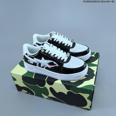BAPE BAPE STA Low University Blue White Black EU 36-45 Skate Shoe - Unisex (BS-62022)