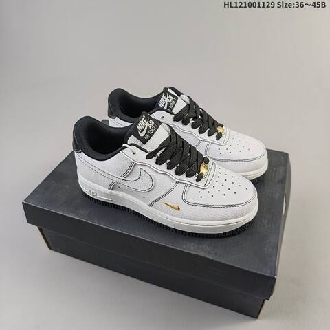 Nike Air Force 1 07 Off White Grey Black EU 36-45 Sneaker - Unisex (BS-62957)