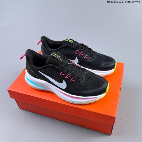 Nike AlphaZoom Pro Black White Neon Green Orange EU 40-45 Running Shoe - Men's (BS-62608)