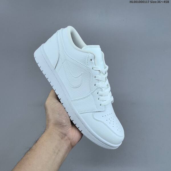 Jordan Air Jordan 1 Low Triple White 36~45 basketball