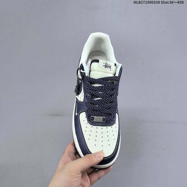 Nike Air Force 1 07 Low Stussy off white navy blue EU 36-45 sneaker