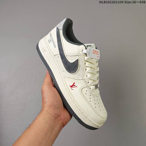 Nike Air Force 1 Low Off White Dark Grey Black EU 36-45 Sneaker - Unisex (BS-63896)